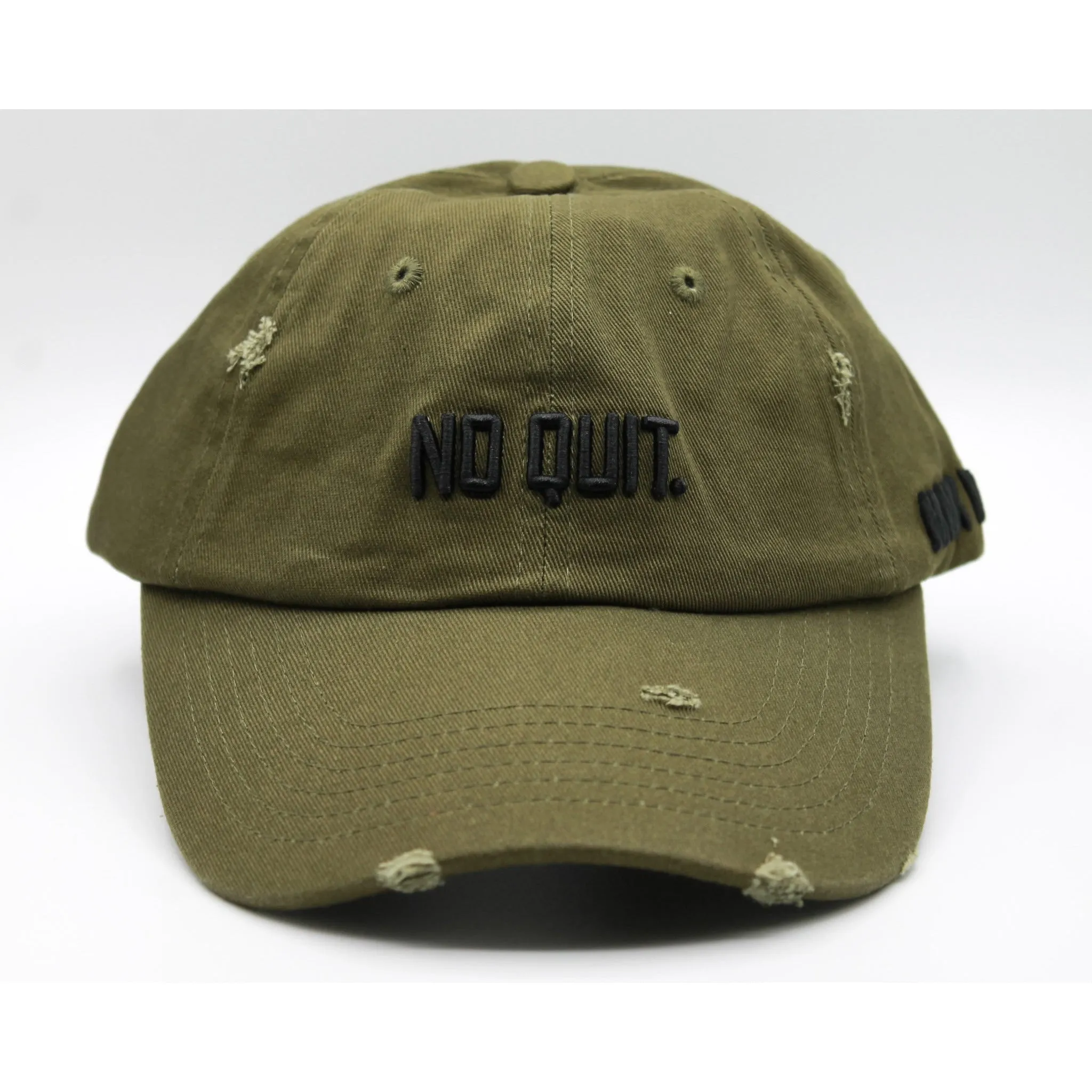 DISTRESSED DAD HAT -OLIVE GREEN