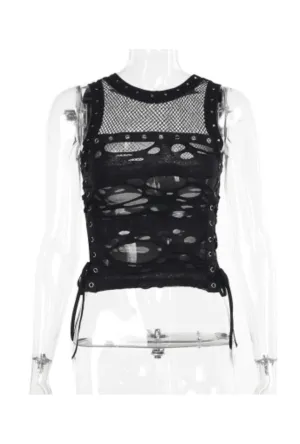 Distressed Mesh Top
