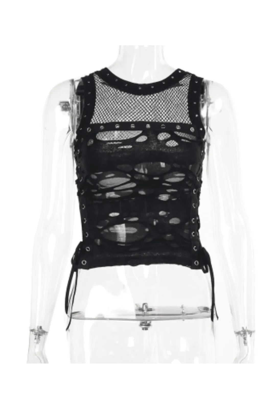 Distressed Mesh Top