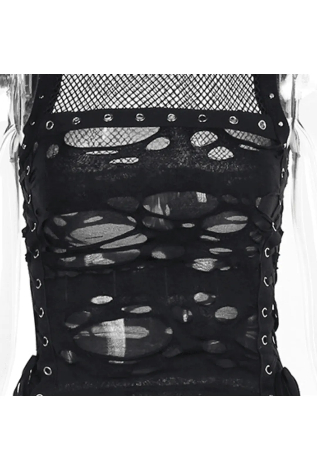 Distressed Mesh Top