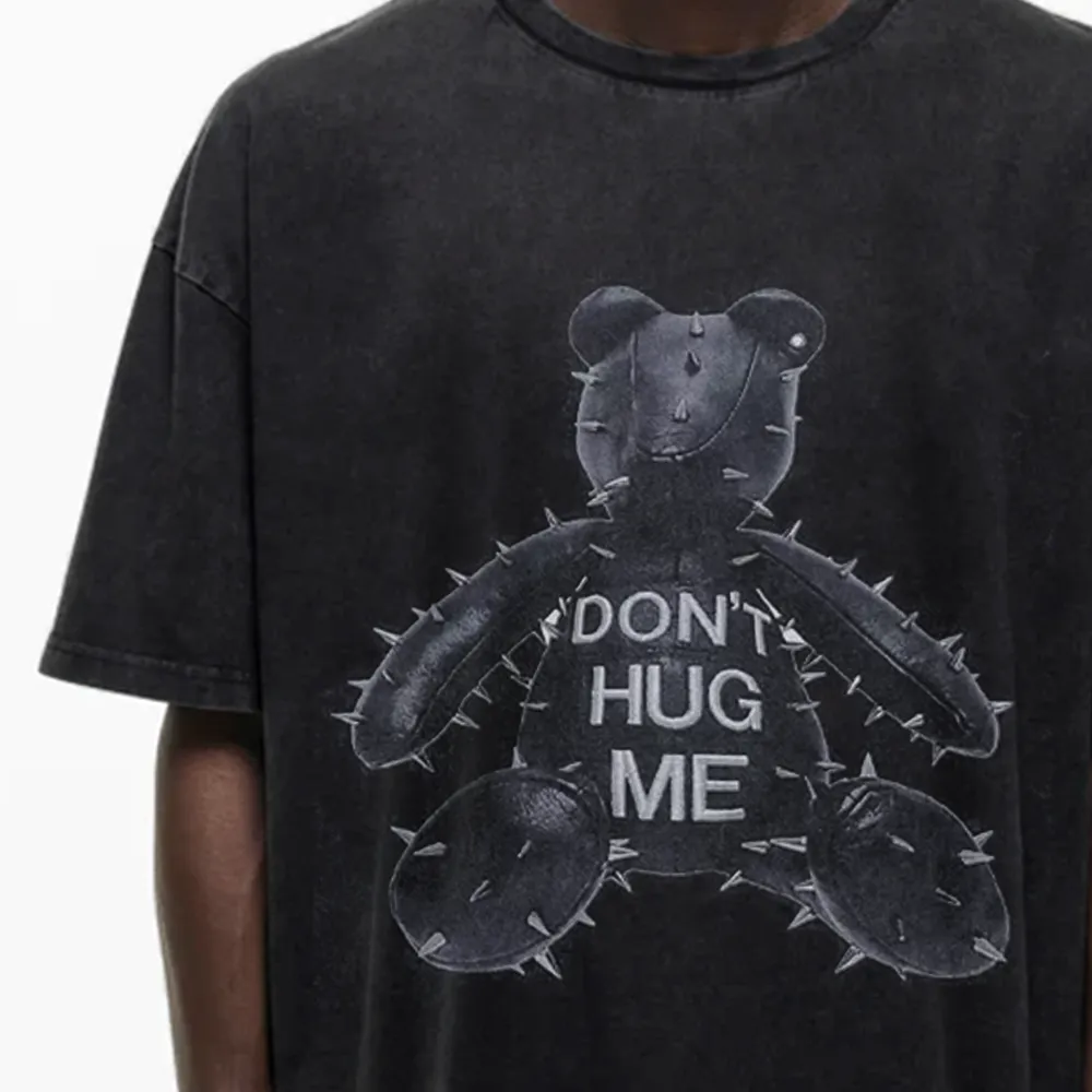 Don't Hug Me Prickly Bear Washed T-Shirt