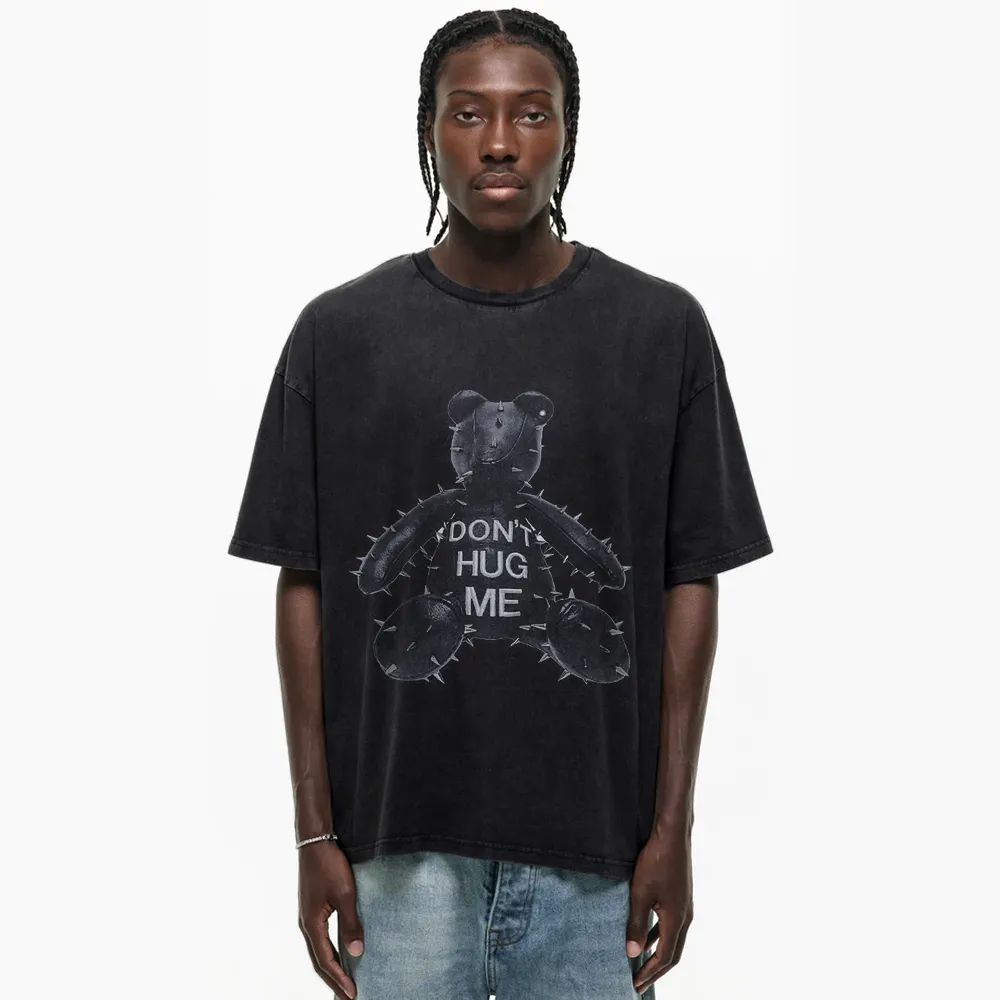 Don't Hug Me Prickly Bear Washed T-Shirt