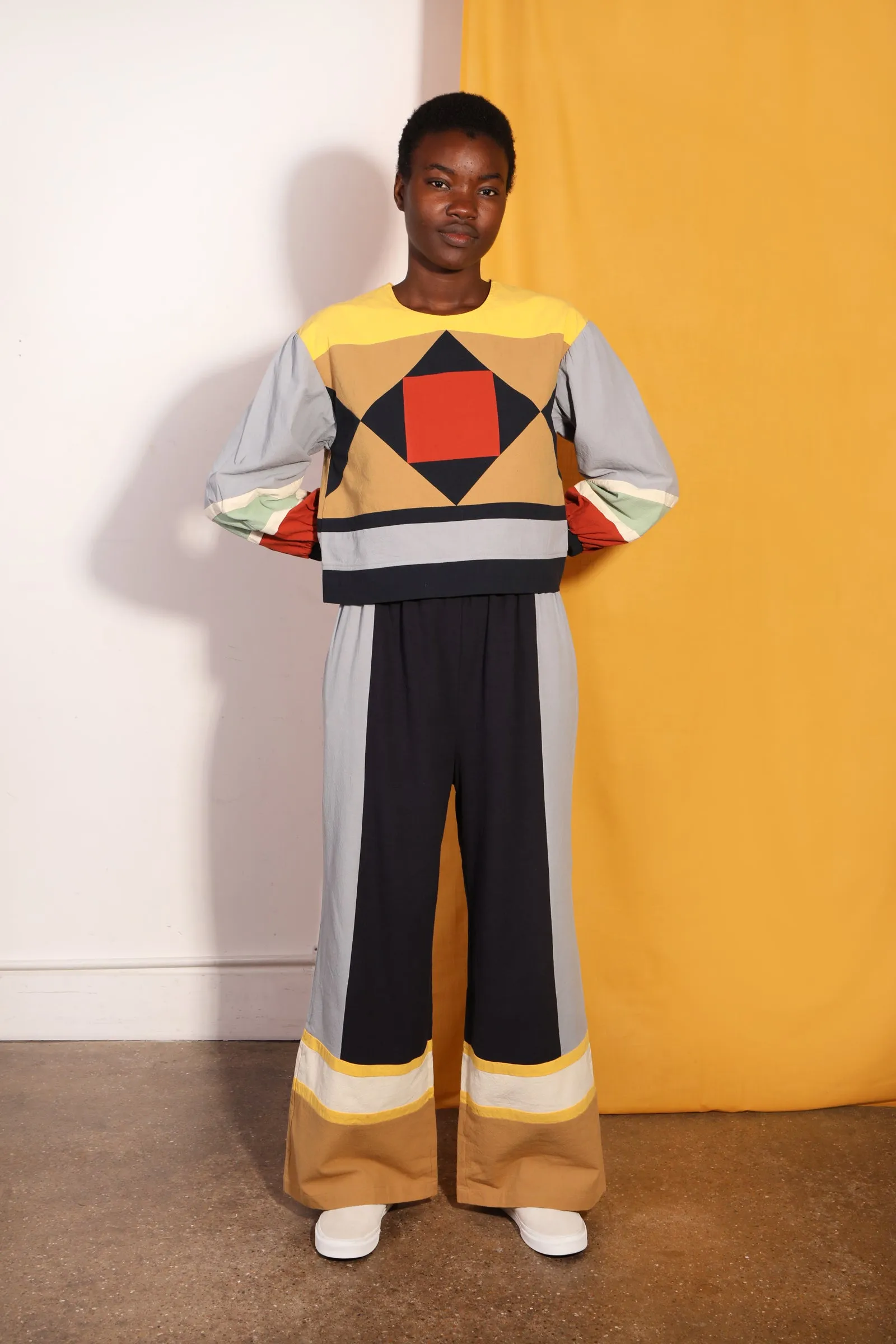 Eamon Trouser Quilt Colourblock