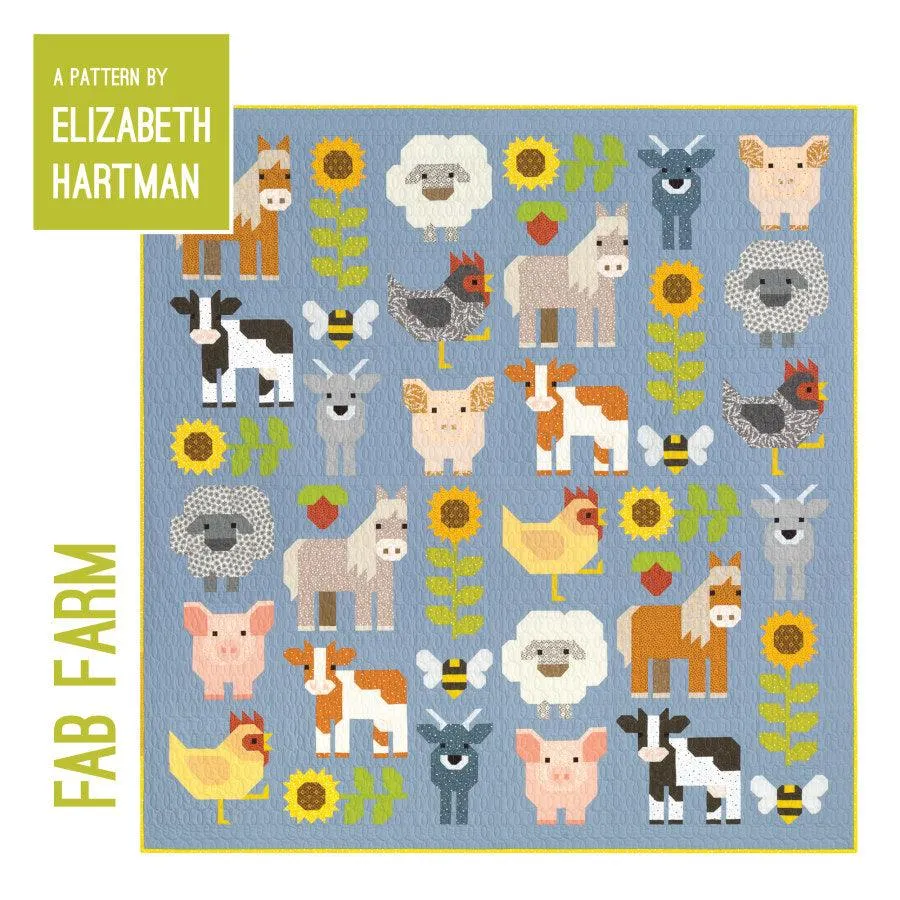 Elizabeth Hartman - Fab Farm - Animal Quilt Sampler Pattern