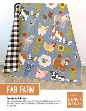 Elizabeth Hartman - Fab Farm - Animal Quilt Sampler Pattern