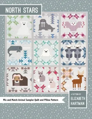 Elizabeth Hartman - North Stars - Animal Quilt Sampler & Pillow Pattern