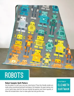 Elizabeth Hartman - Robots - Small & Large Quilt Sampler Pattern