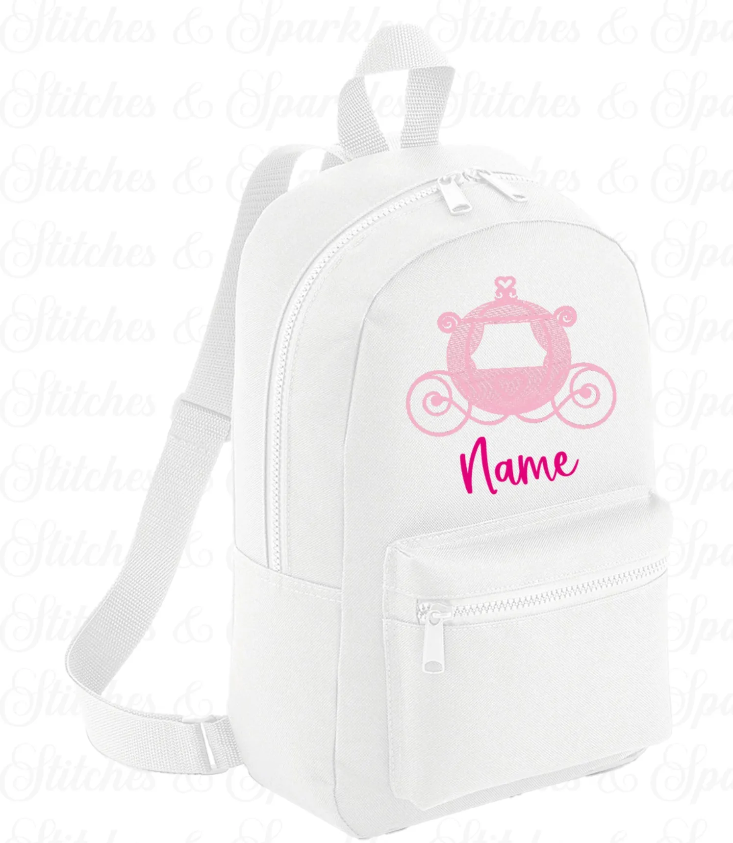 Embroidered Princess Carriage Backpack