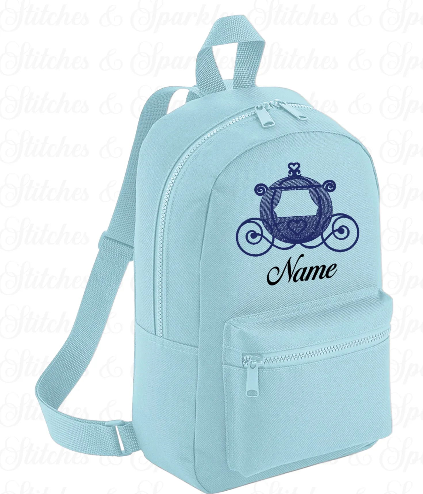Embroidered Princess Carriage Backpack