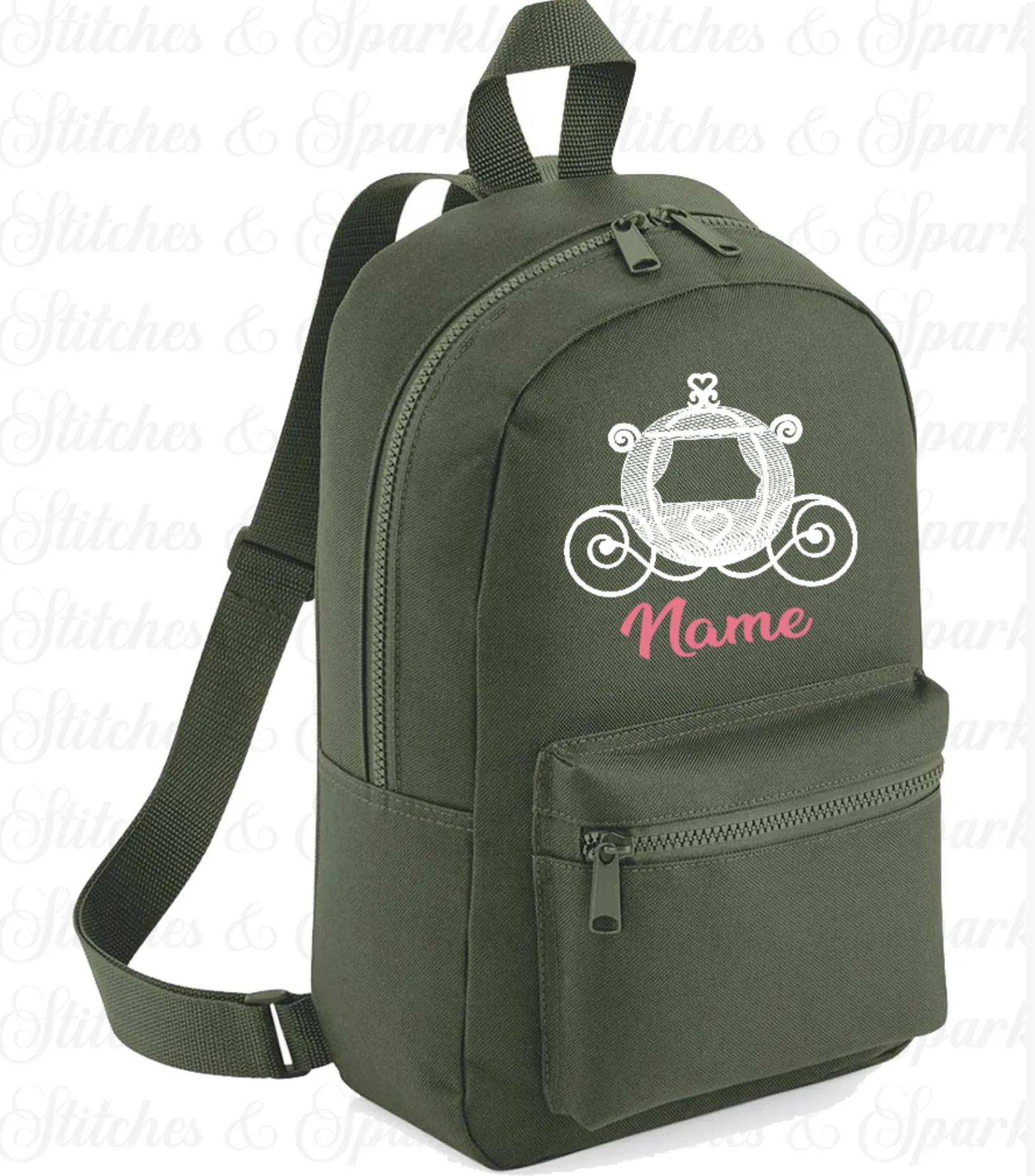 Embroidered Princess Carriage Backpack