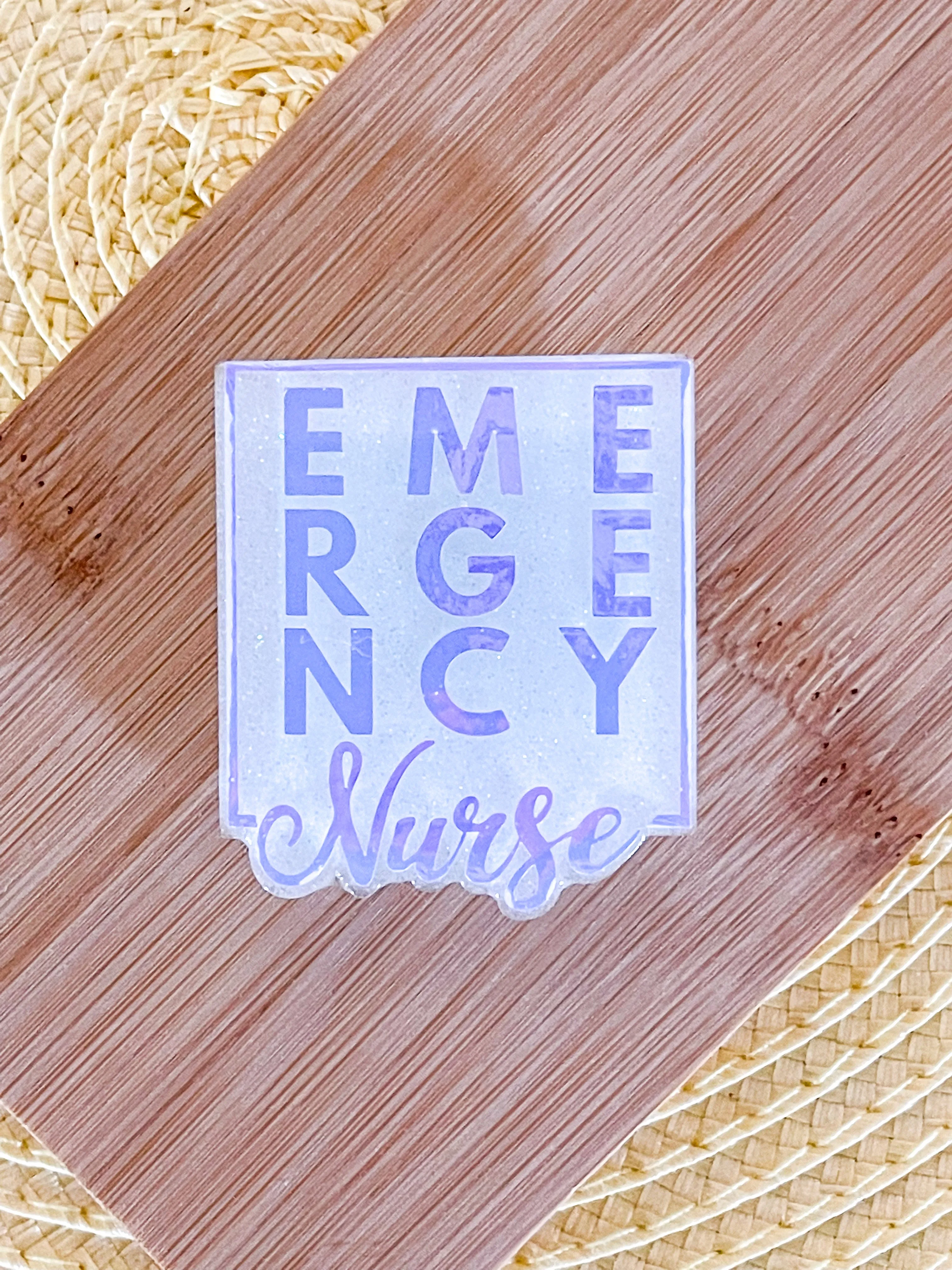 Emergency Room Nurse - Opal Holographic - Badge Reel