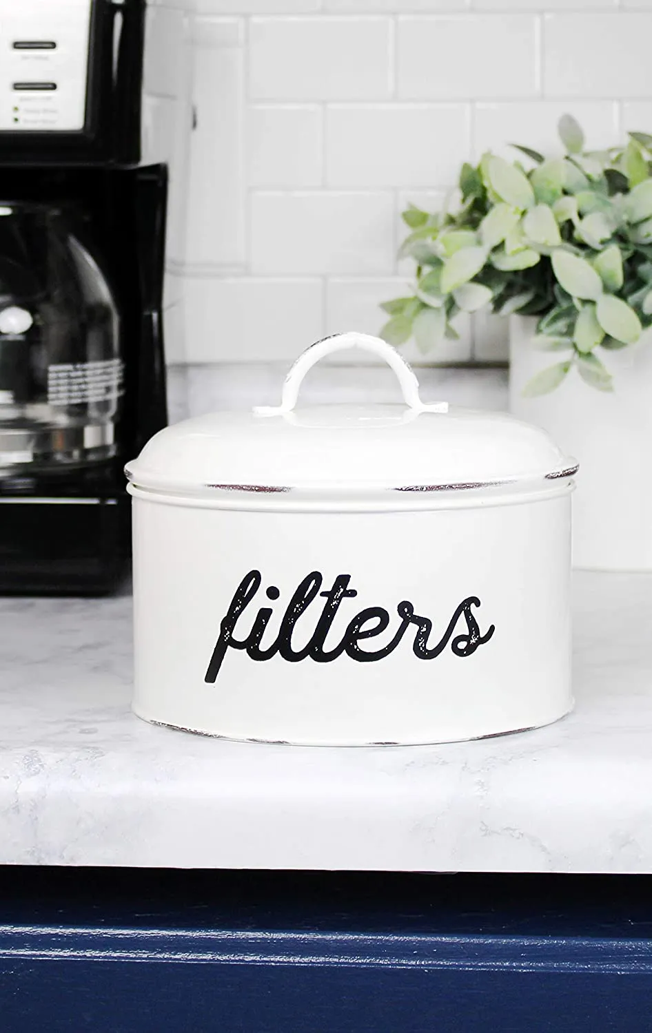 Enamelware Basket Coffee Filter Holder