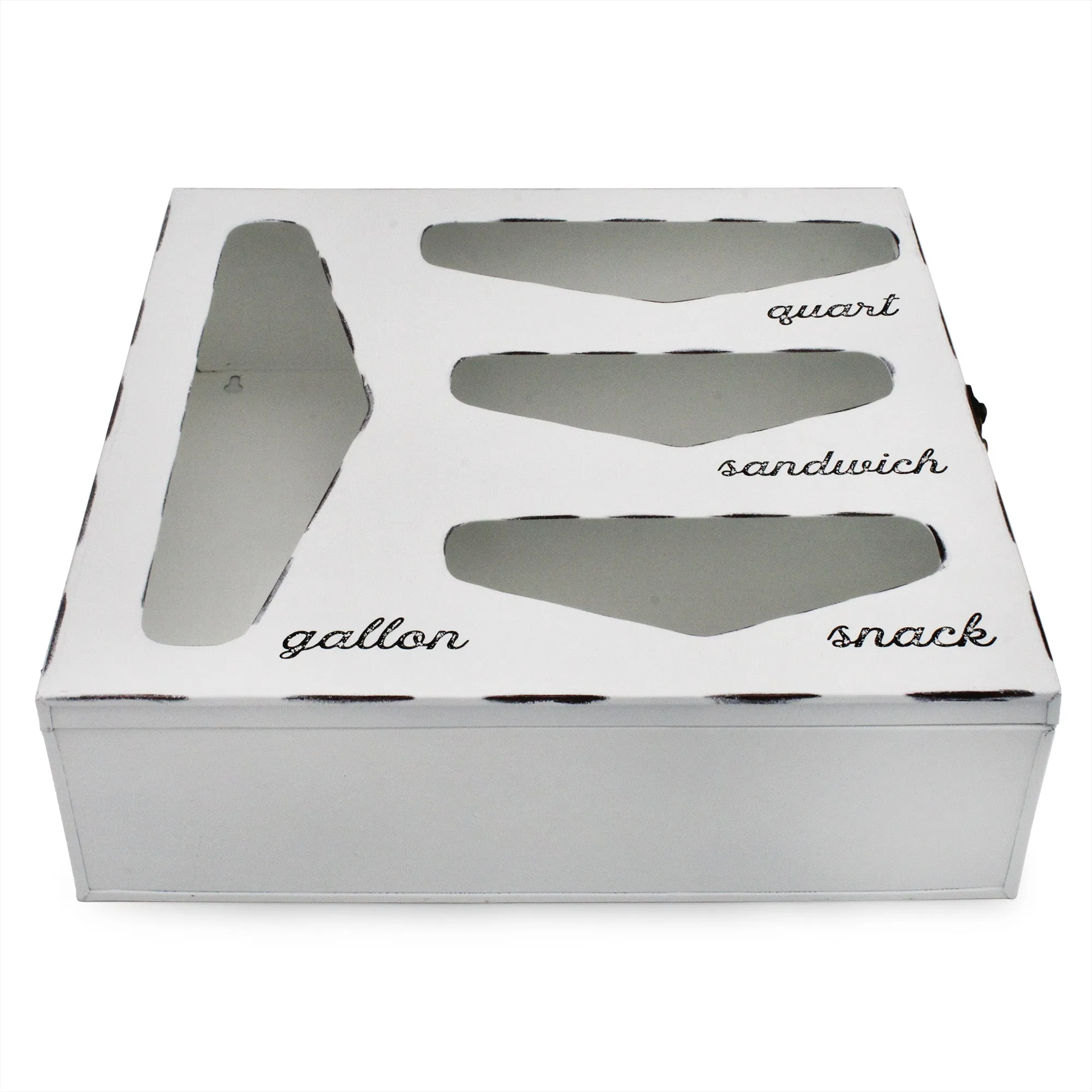 Enamelware Kitchen Bag Organizer (White, Case of 4)