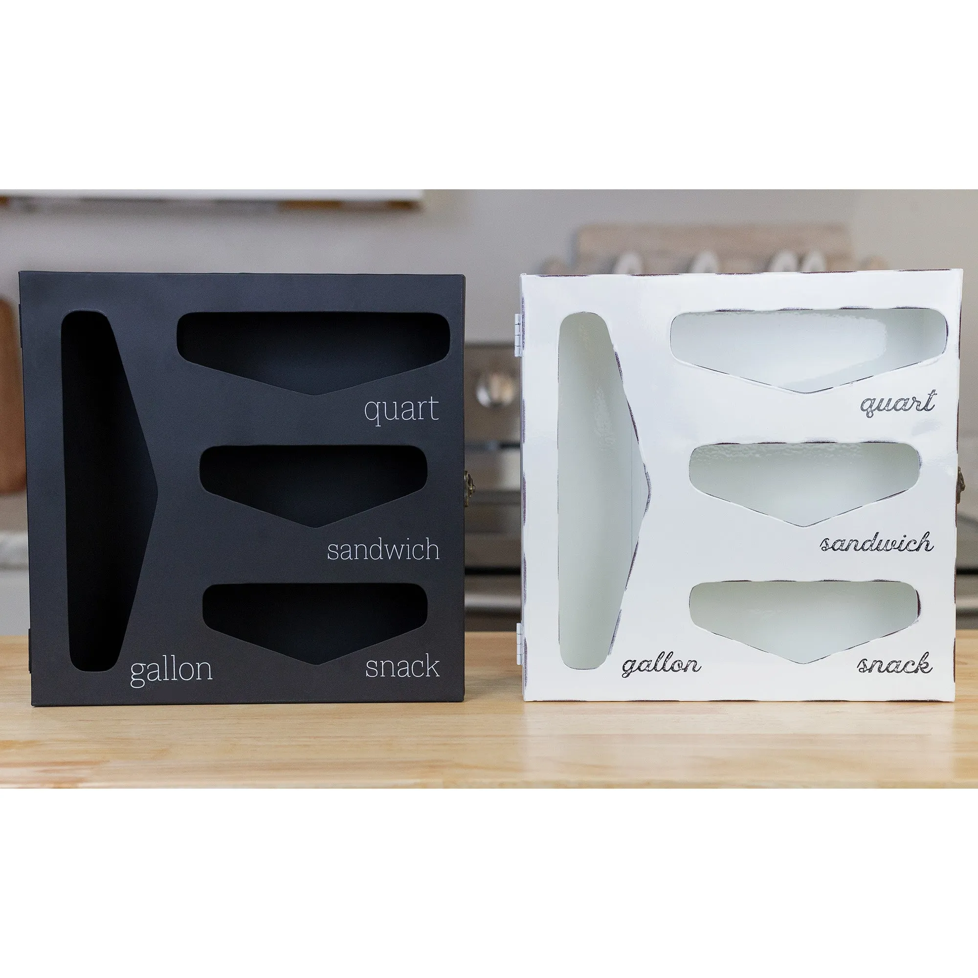 Enamelware Kitchen Bag Organizer (White, Case of 4)