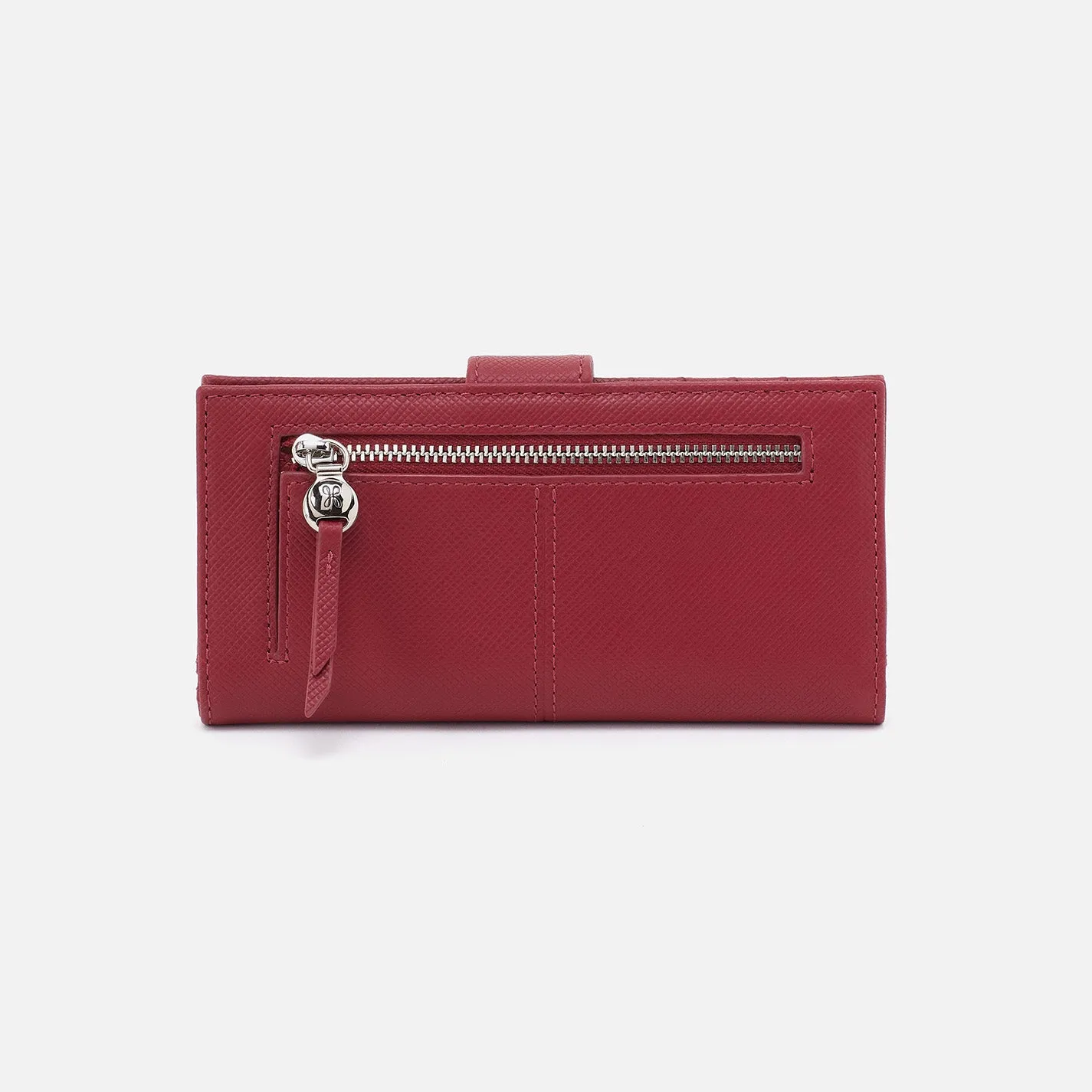 Essential Bifold Wallet In Soft Saffiano Leather - Cranberry