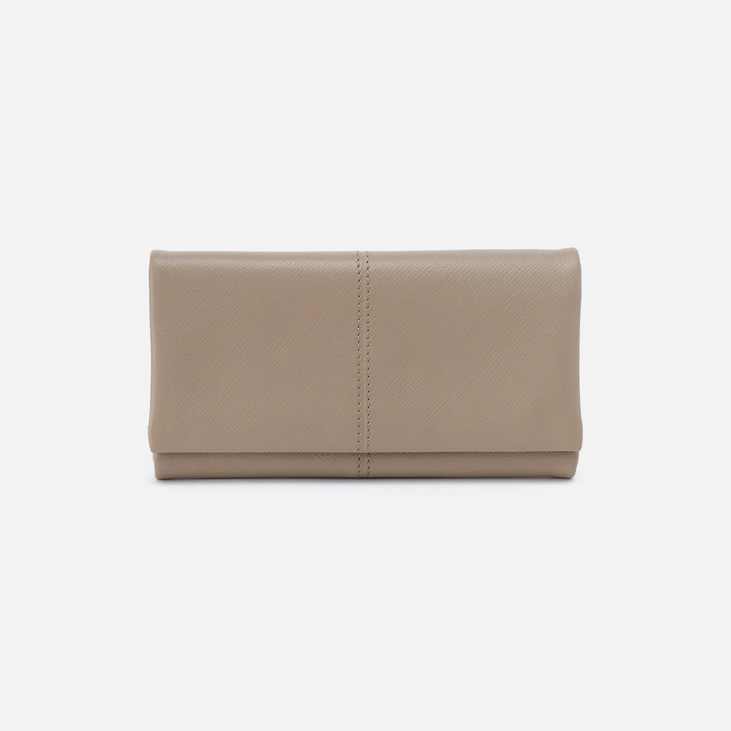 Essential Trifold Wallet In Soft Saffiano Leather - Sesame