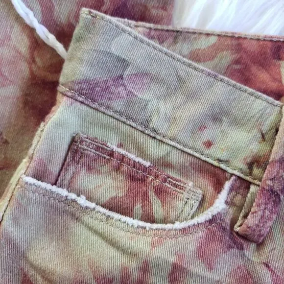 ETIENNE MARCEL floral distressed skinny denim jeans Size 24 NEW