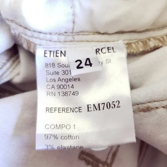 ETIENNE MARCEL floral distressed skinny denim jeans Size 24 NEW