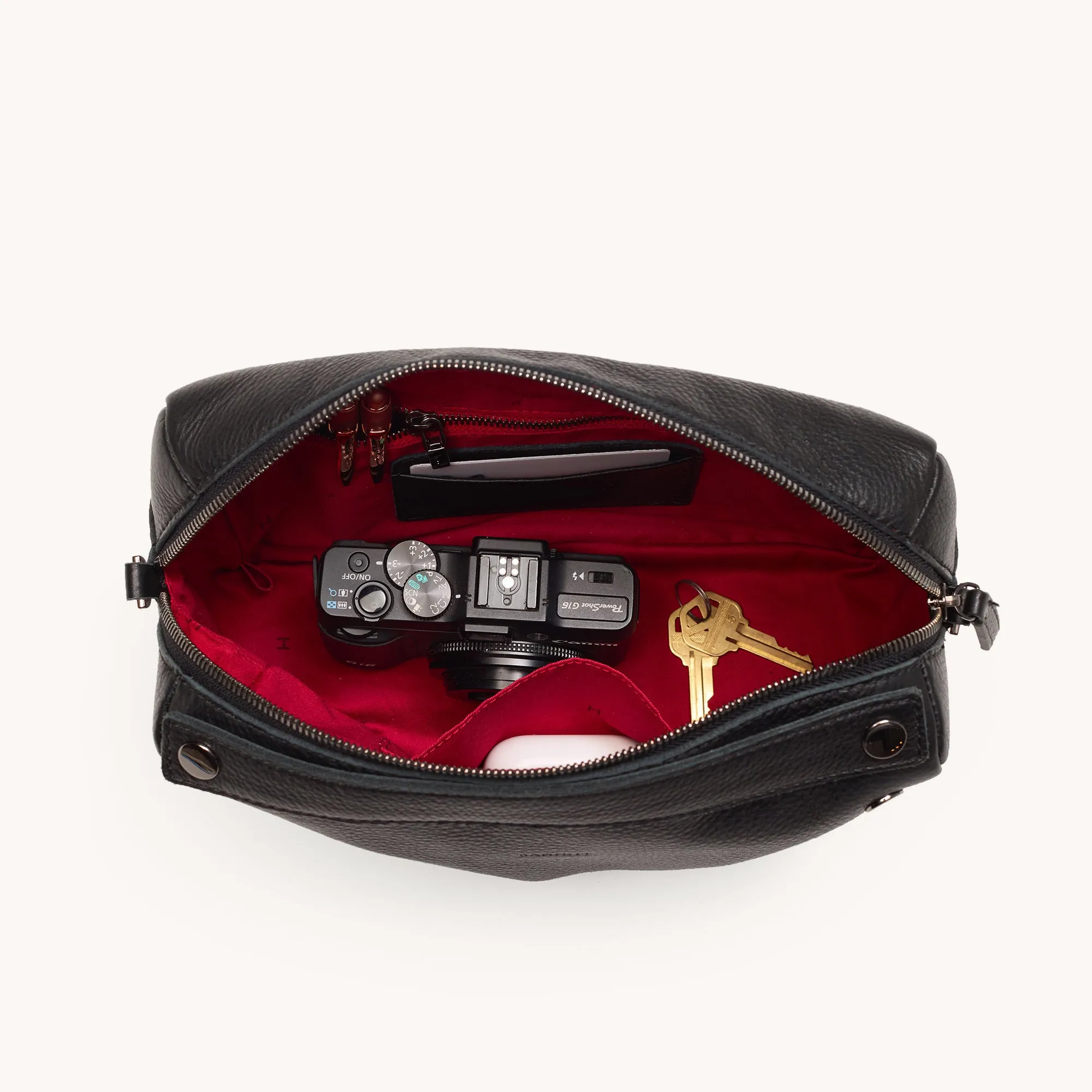 Evan Crossbody | Black/Gunmetal | Med