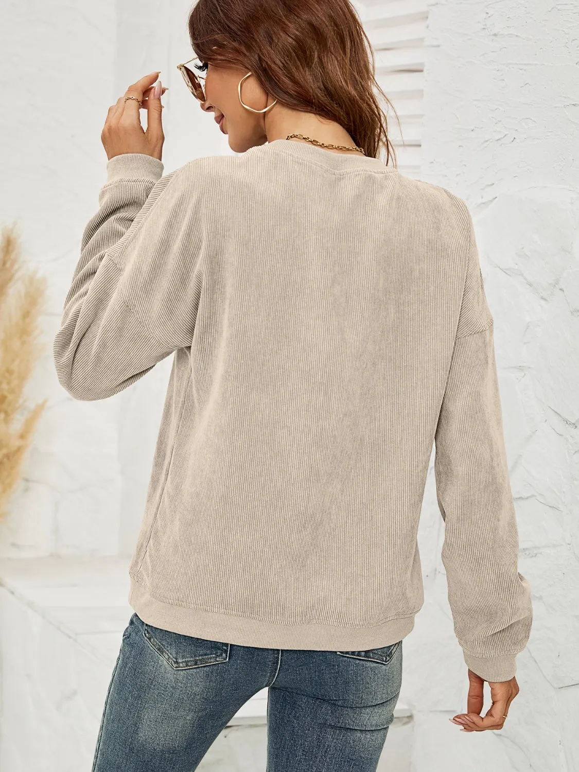 Faceless Gnome Graphic Drop Shoulder Sweatshirt (4 Colors)