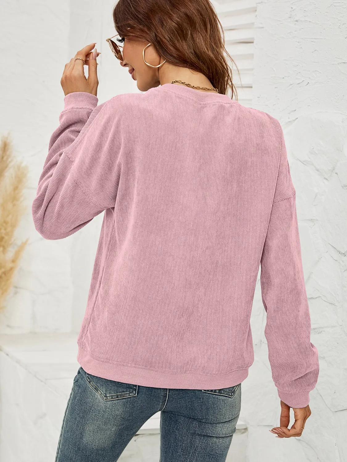 Faceless Gnome Graphic Drop Shoulder Sweatshirt (4 Colors)