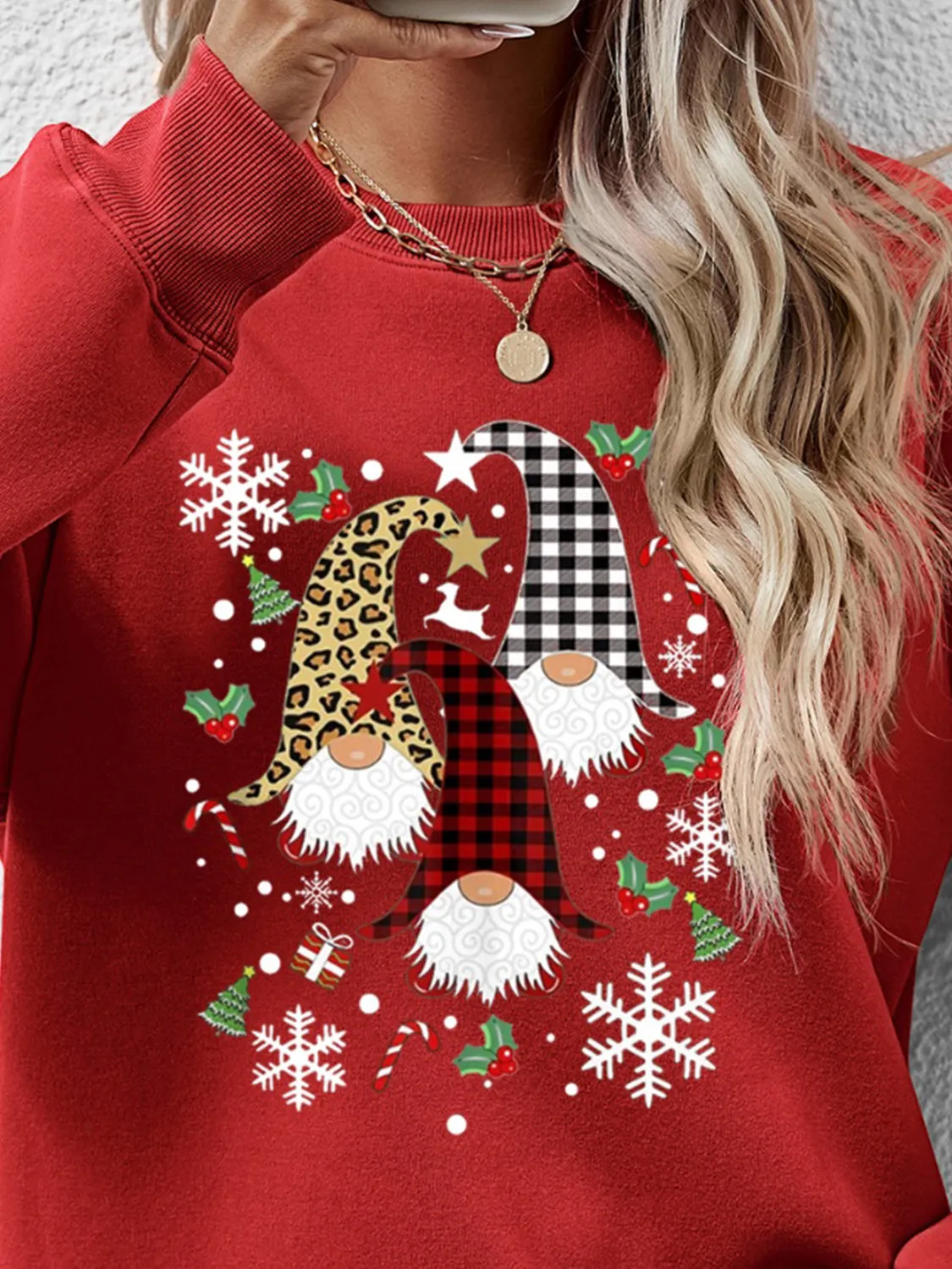 Faceless Gnomes Graphic Drop Shoulder Sweatshirt (9 Colors)
