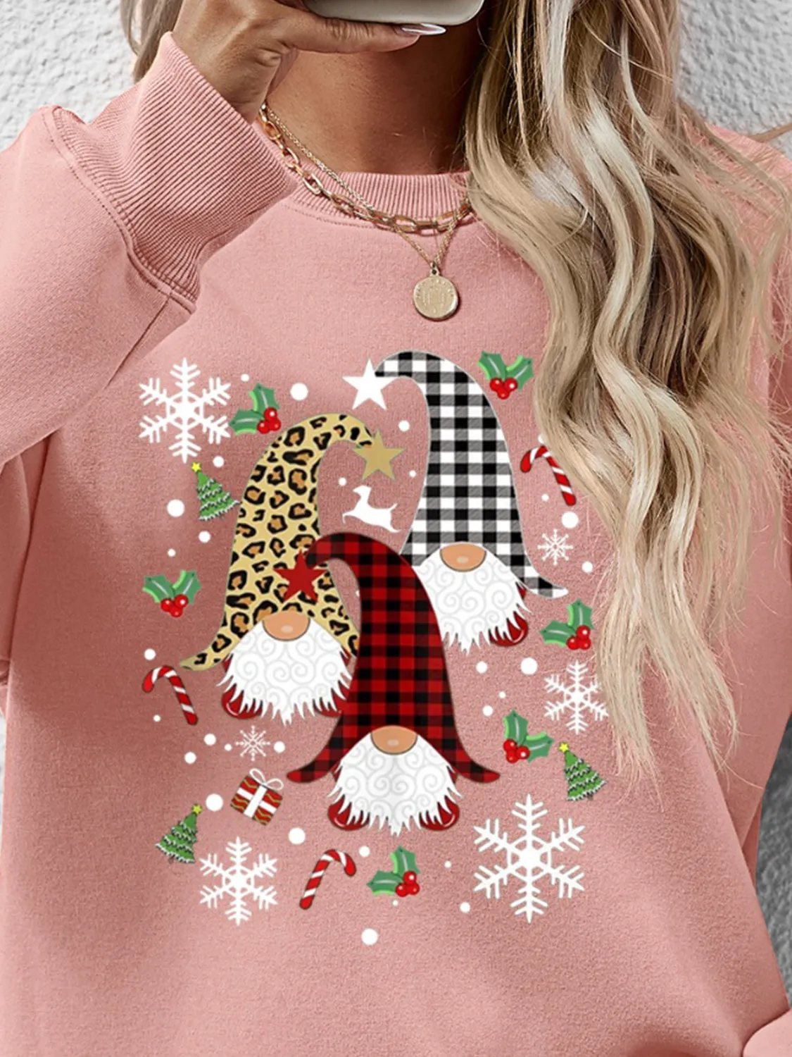 Faceless Gnomes Graphic Drop Shoulder Sweatshirt (9 Colors)