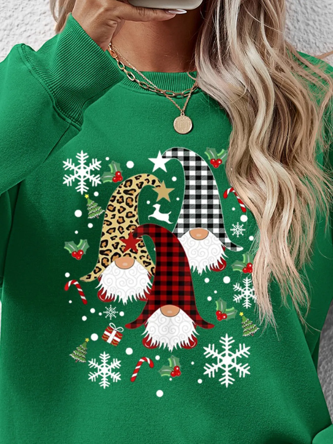 Faceless Gnomes Graphic Drop Shoulder Sweatshirt (9 Colors)