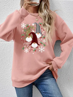 Faceless Gnomes Graphic Drop Shoulder Sweatshirt (9 Colors)