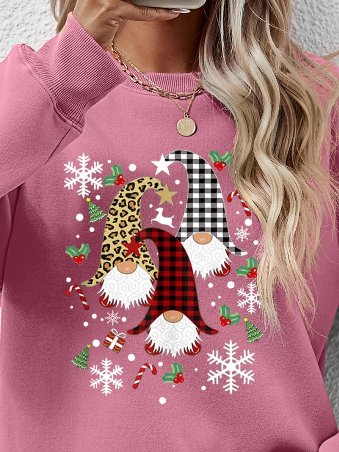 Faceless Gnomes Graphic Drop Shoulder Sweatshirt (9 Colors)
