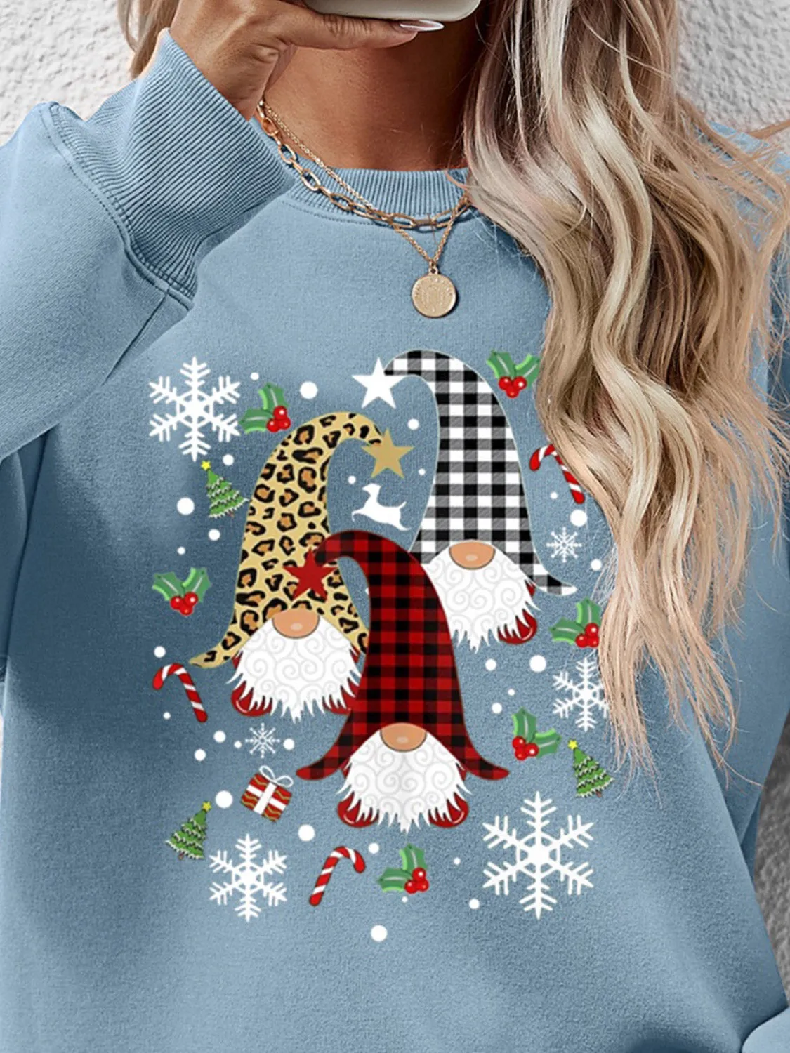 Faceless Gnomes Graphic Drop Shoulder Sweatshirt (9 Colors)