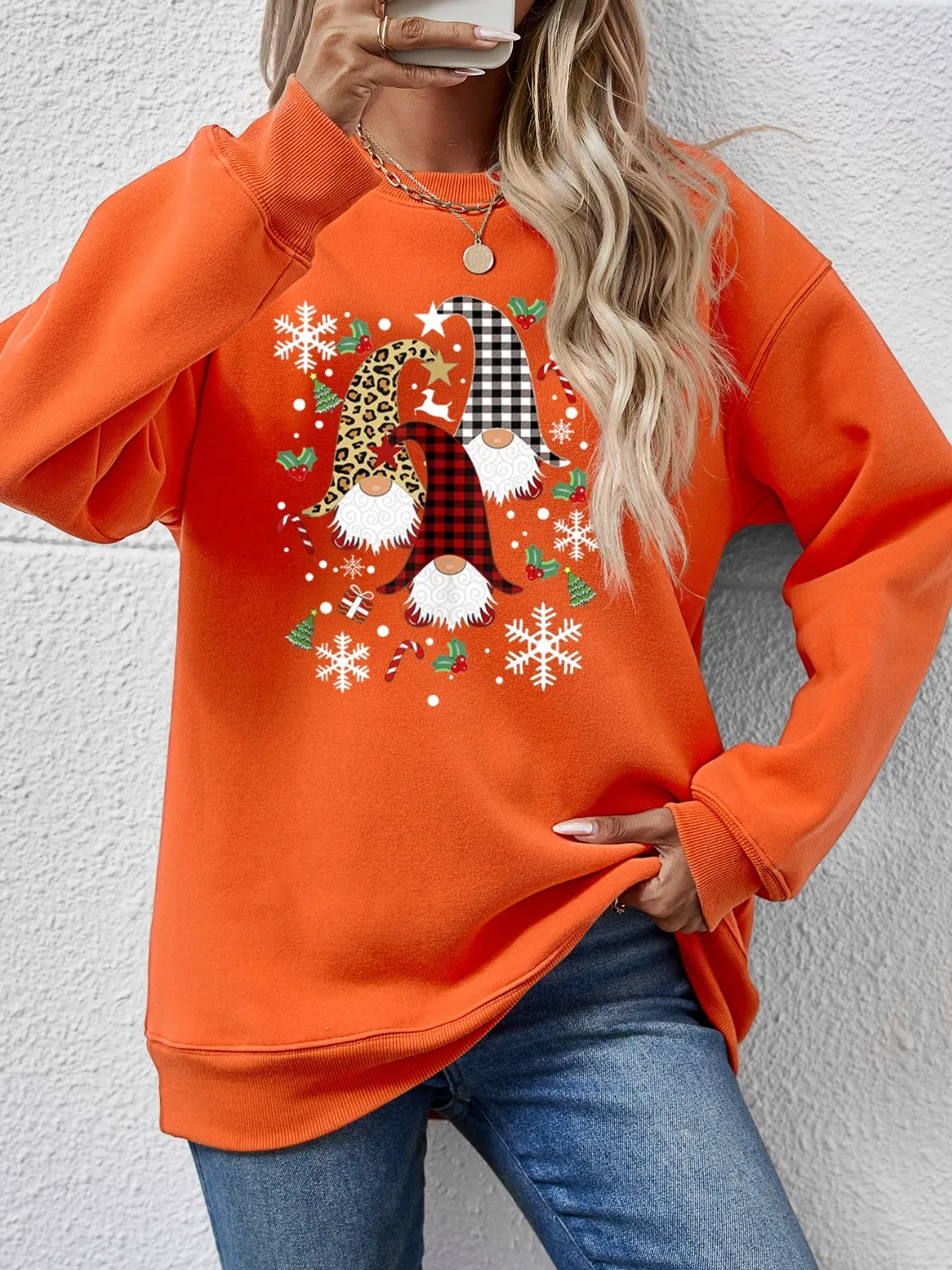 Faceless Gnomes Graphic Drop Shoulder Sweatshirt (9 Colors)