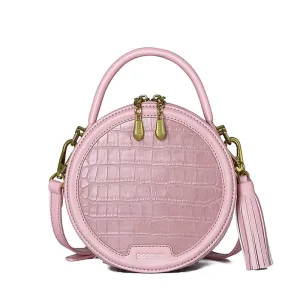 Fashion Crocodile Pattern Small Round Bag