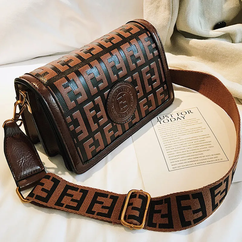 Fashion Letter One Shoulder Slung Small Square Bag