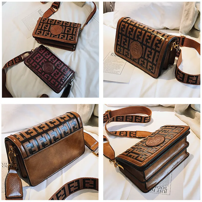 Fashion Letter One Shoulder Slung Small Square Bag
