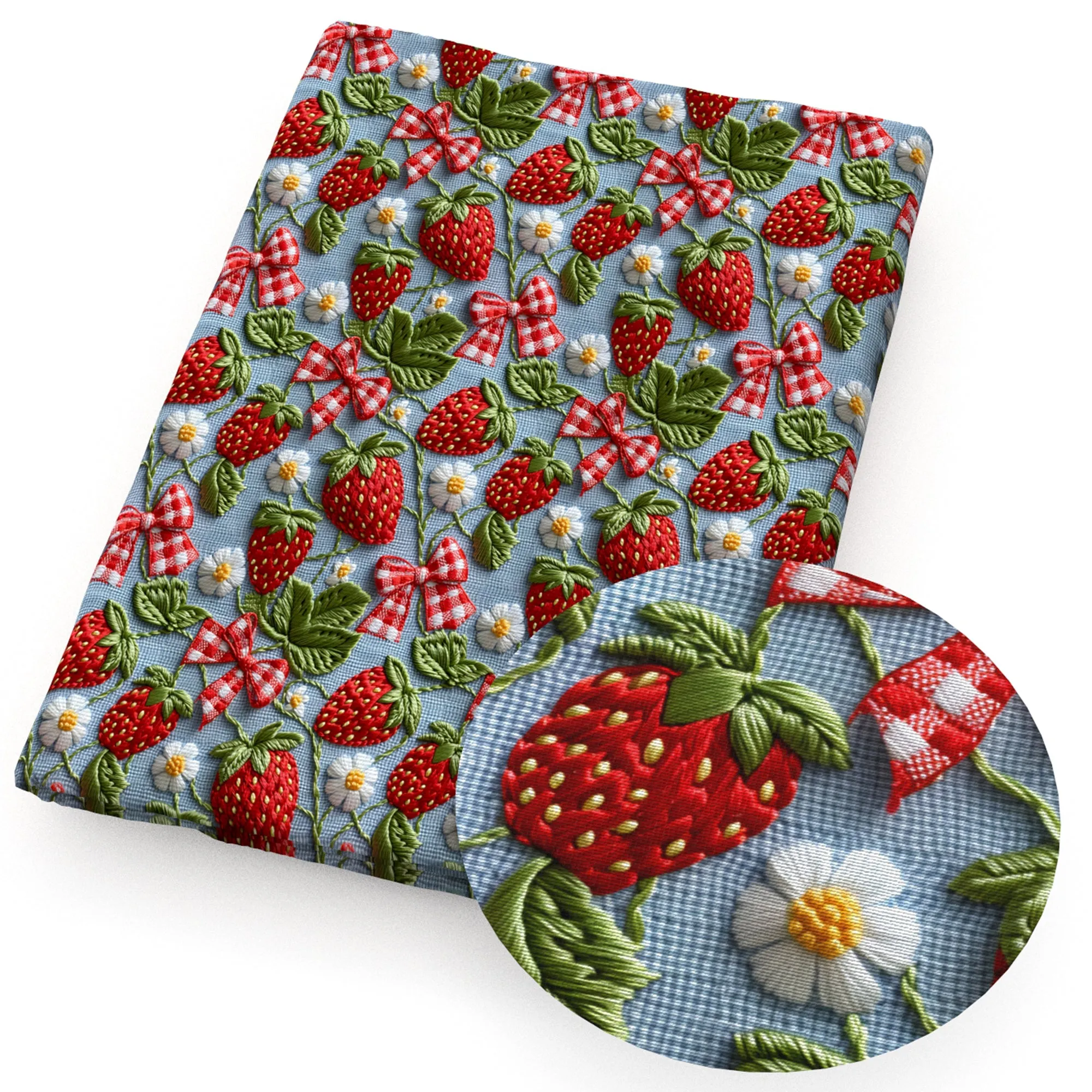 faux embroidery fabric