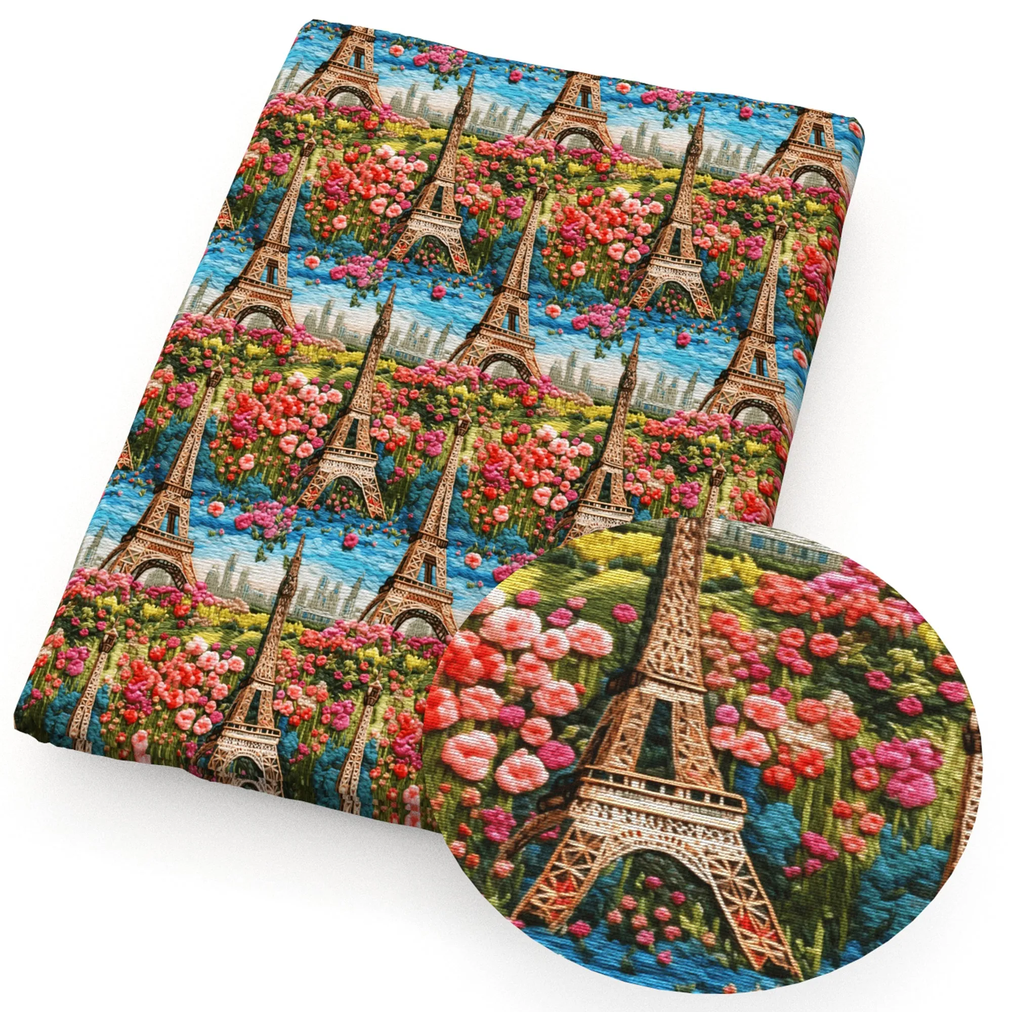 faux embroidery fabric