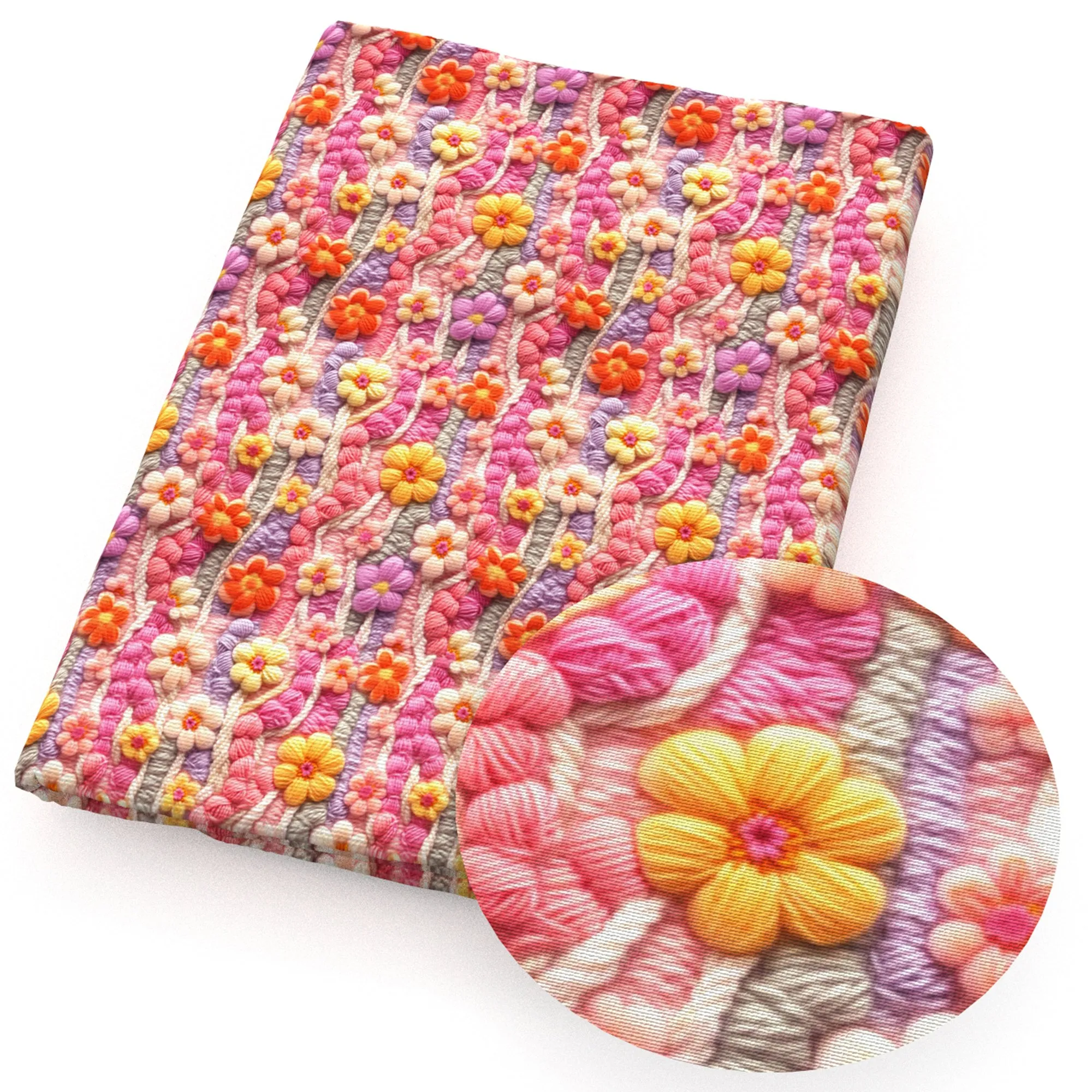 faux embroidery fabric
