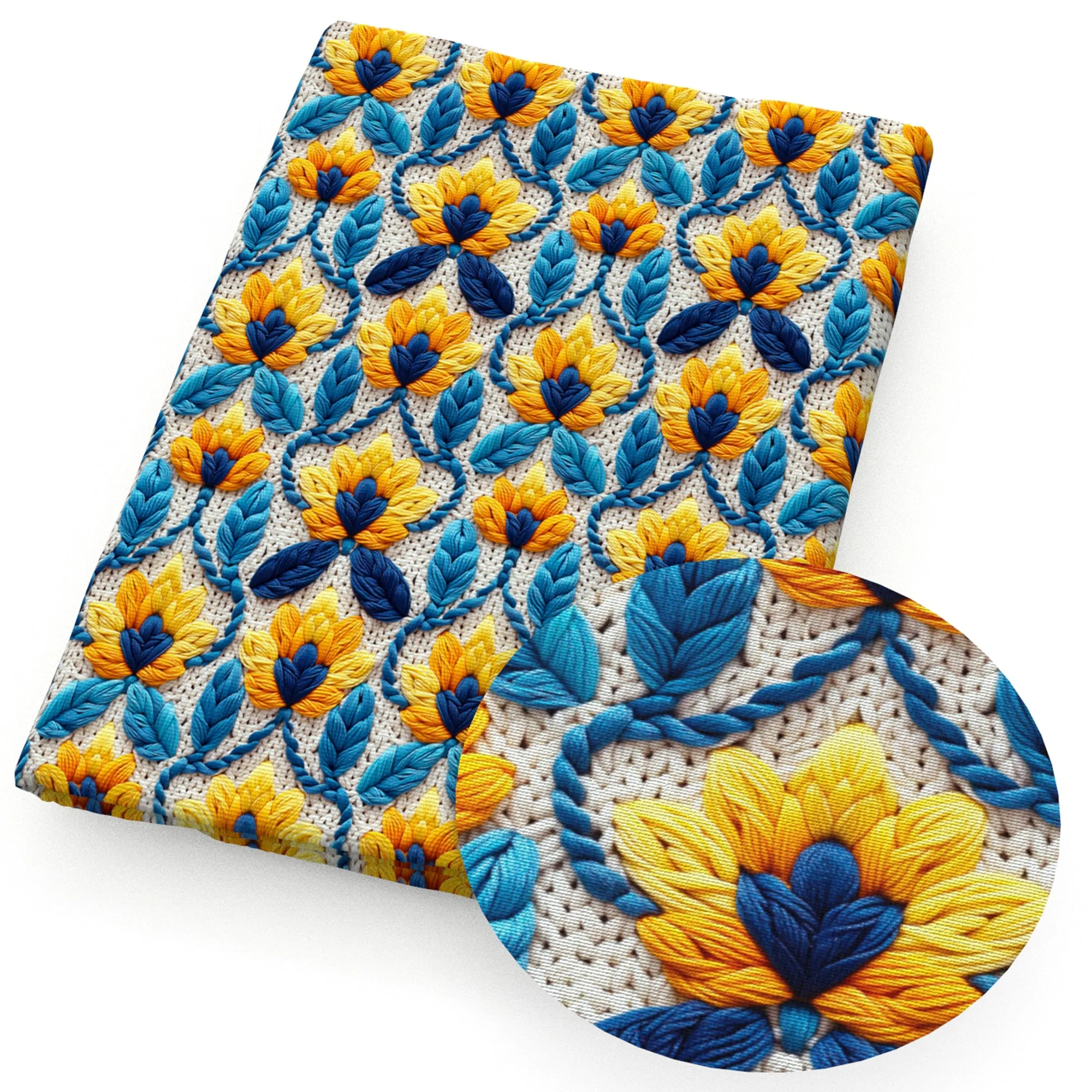 faux embroidery fabric