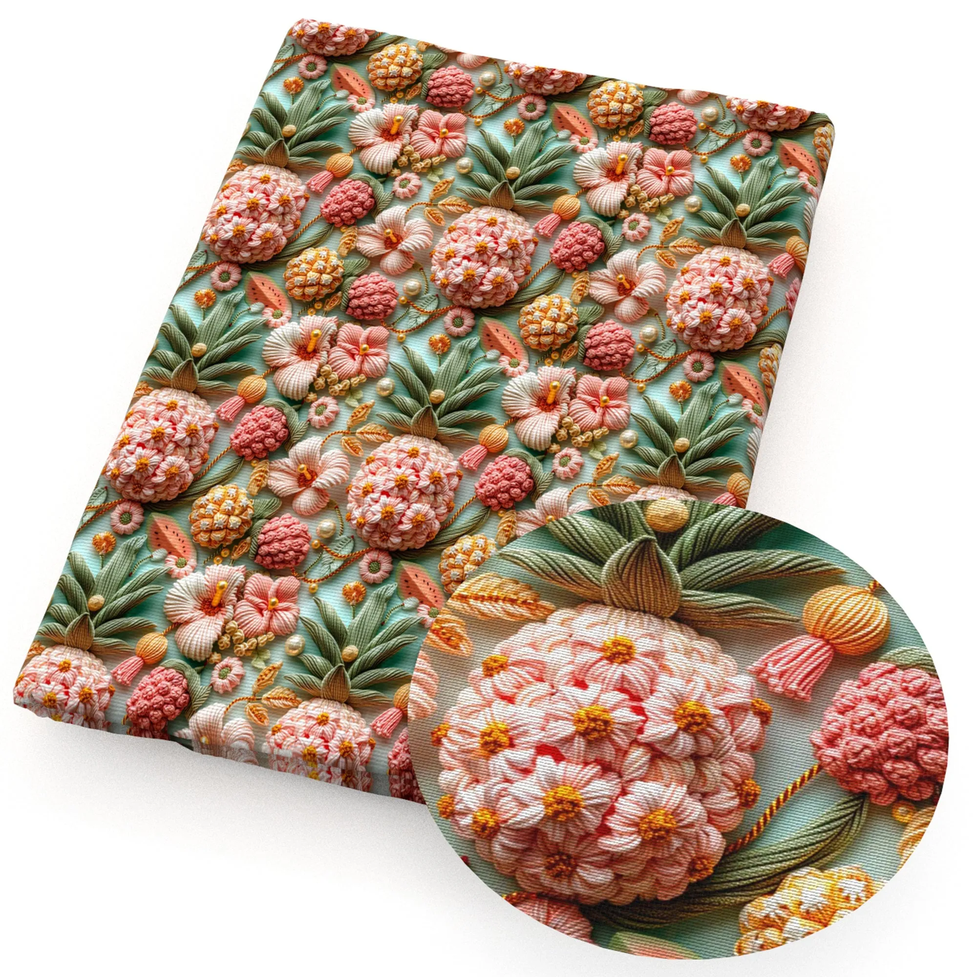 faux embroidery fabric