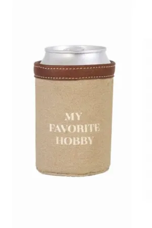 Favorite Hobby Canvas Can Sleeve