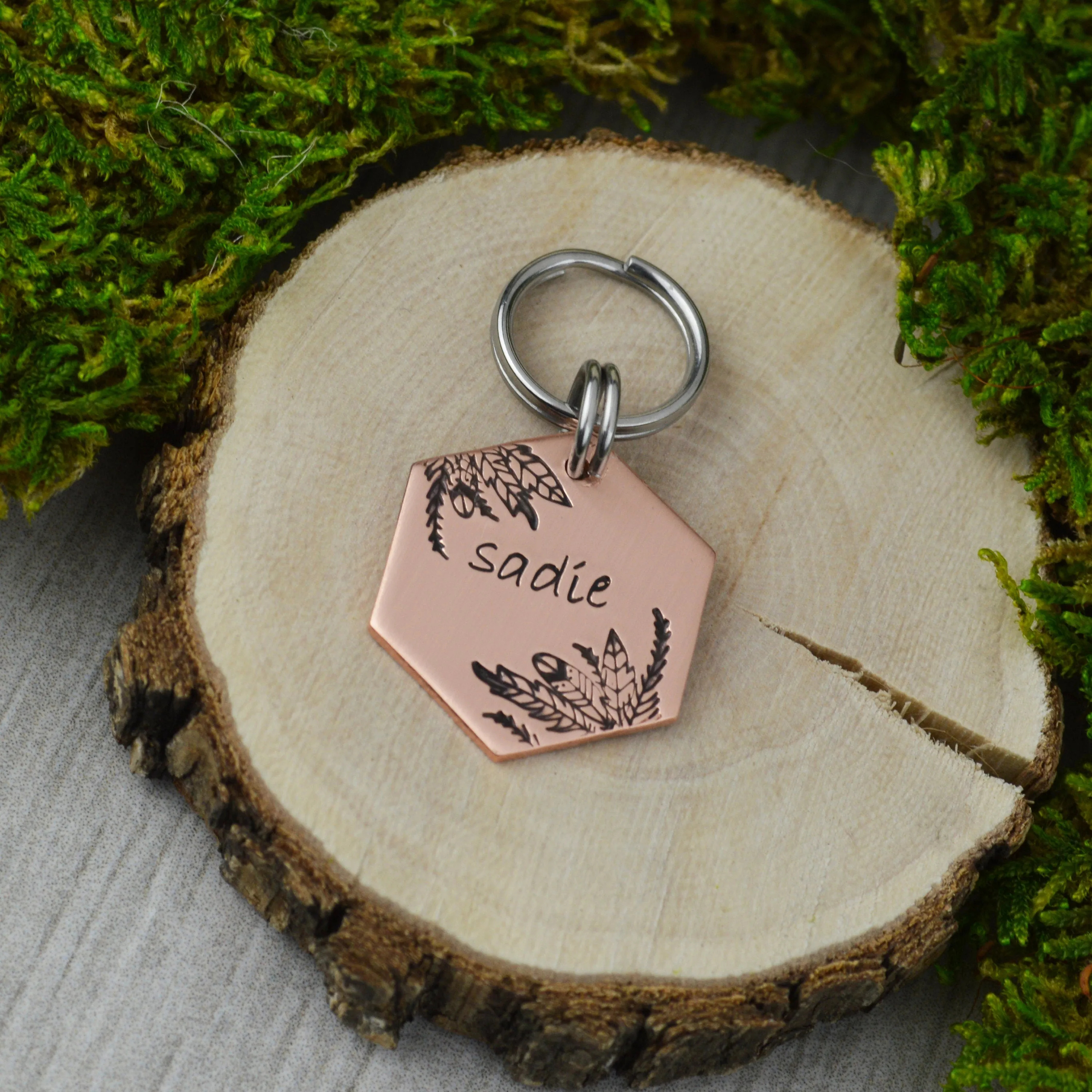 Feathers Mini Pet ID Tag