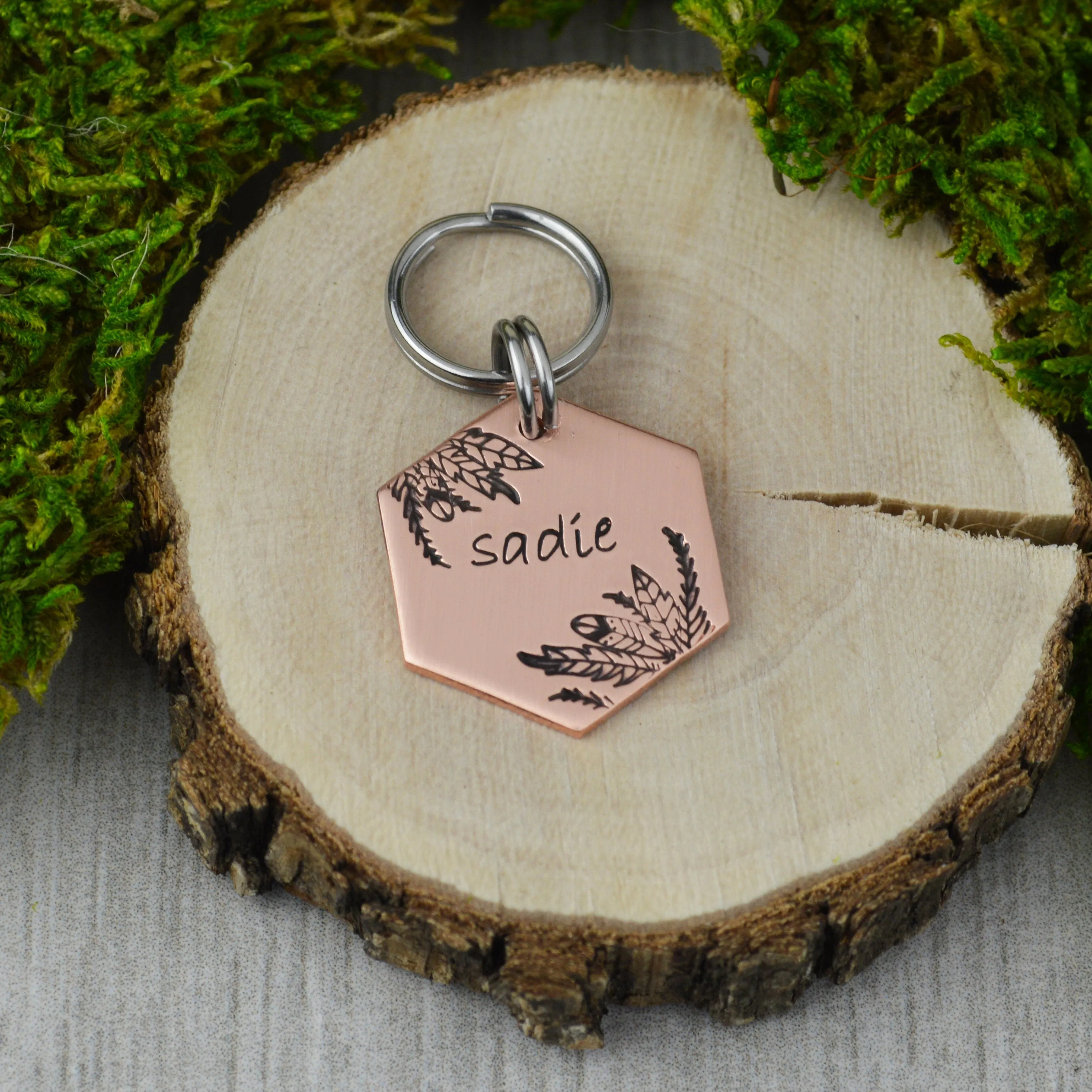 Feathers Mini Pet ID Tag