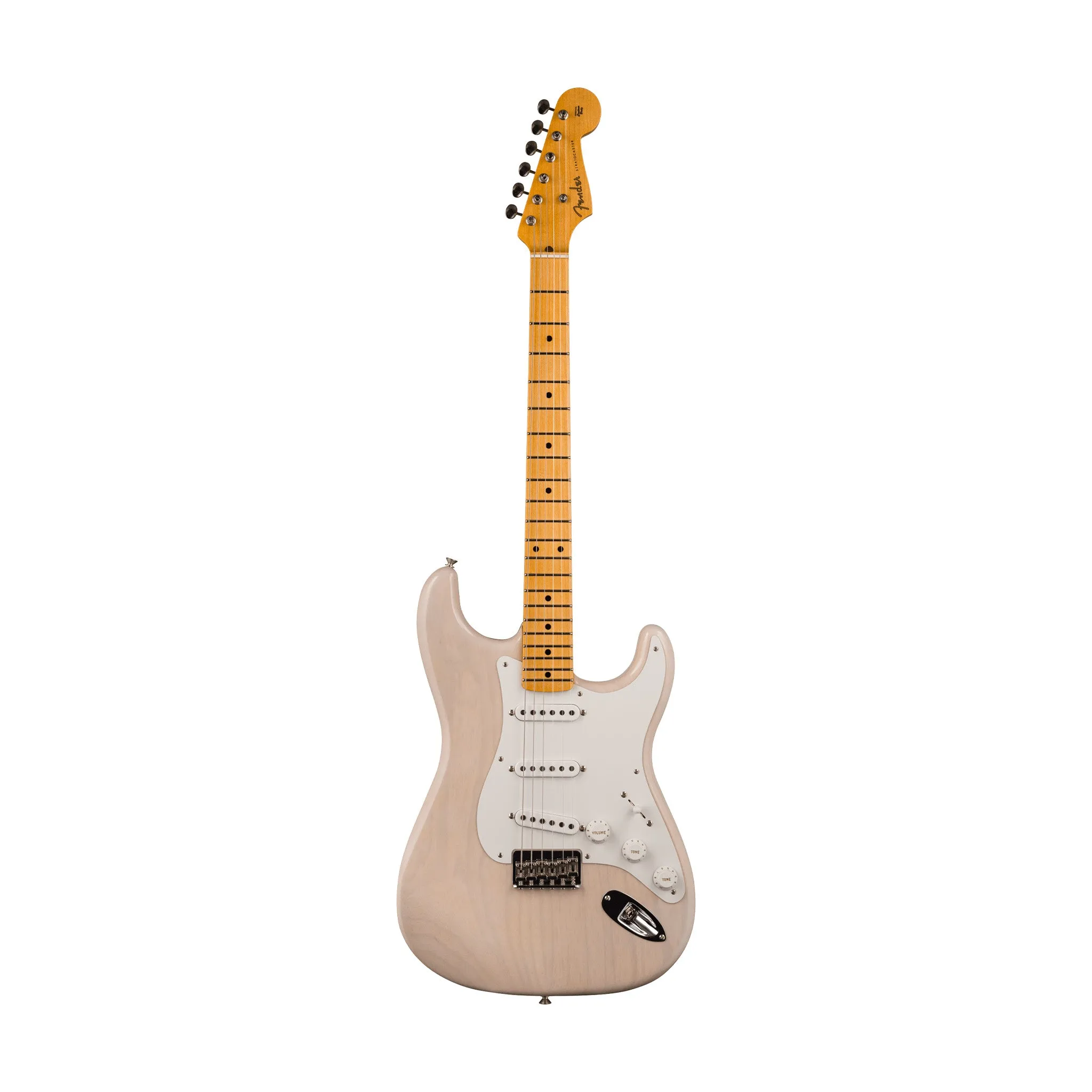 Fender Custom Shop Vintage Custom 1955 Hardtail Stratocaster Electric Guitar, Aged White Blonde