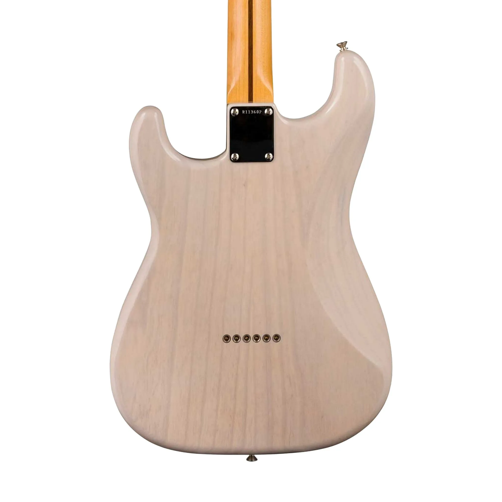 Fender Custom Shop Vintage Custom 1955 Hardtail Stratocaster Electric Guitar, Aged White Blonde