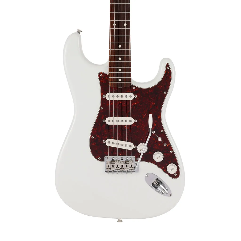 Fender Japan Traditional II 60s Stratocaster Electric Guitar, Roasted Maple Neck / RW FB, Olympic White
