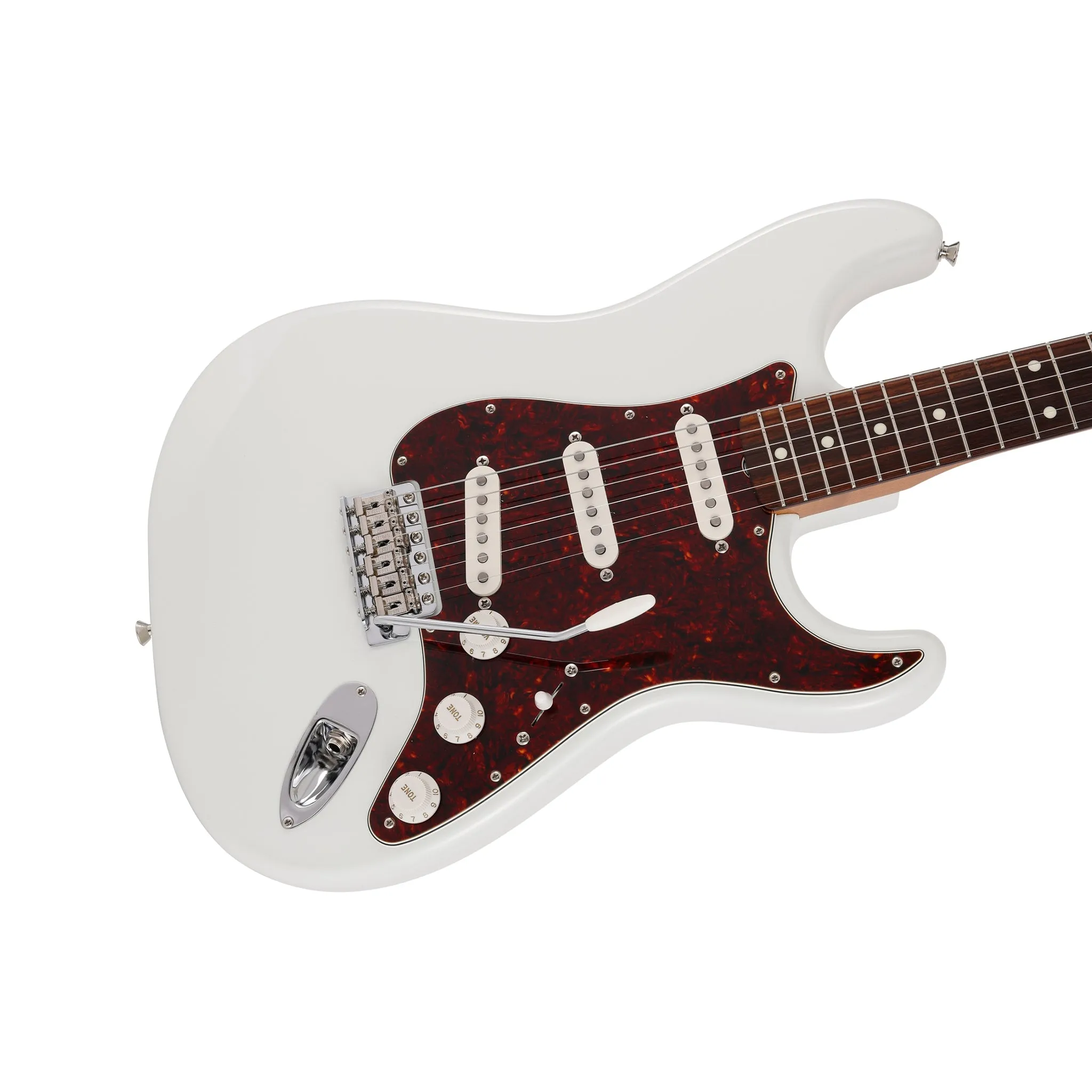 Fender Japan Traditional II 60s Stratocaster Electric Guitar, Roasted Maple Neck / RW FB, Olympic White