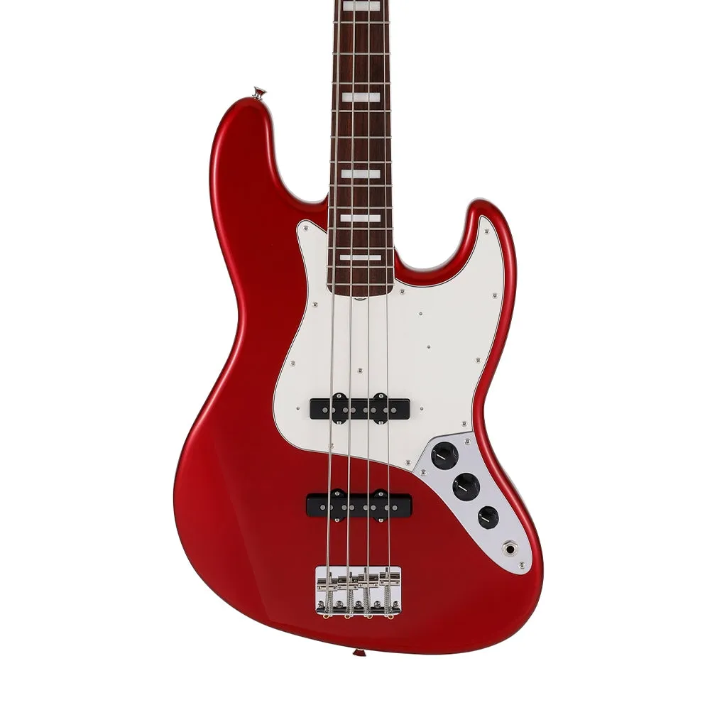 Fender Japan Traditional II Late 60s Jazz Bass Guitar, RW FB, Candy Apple Red