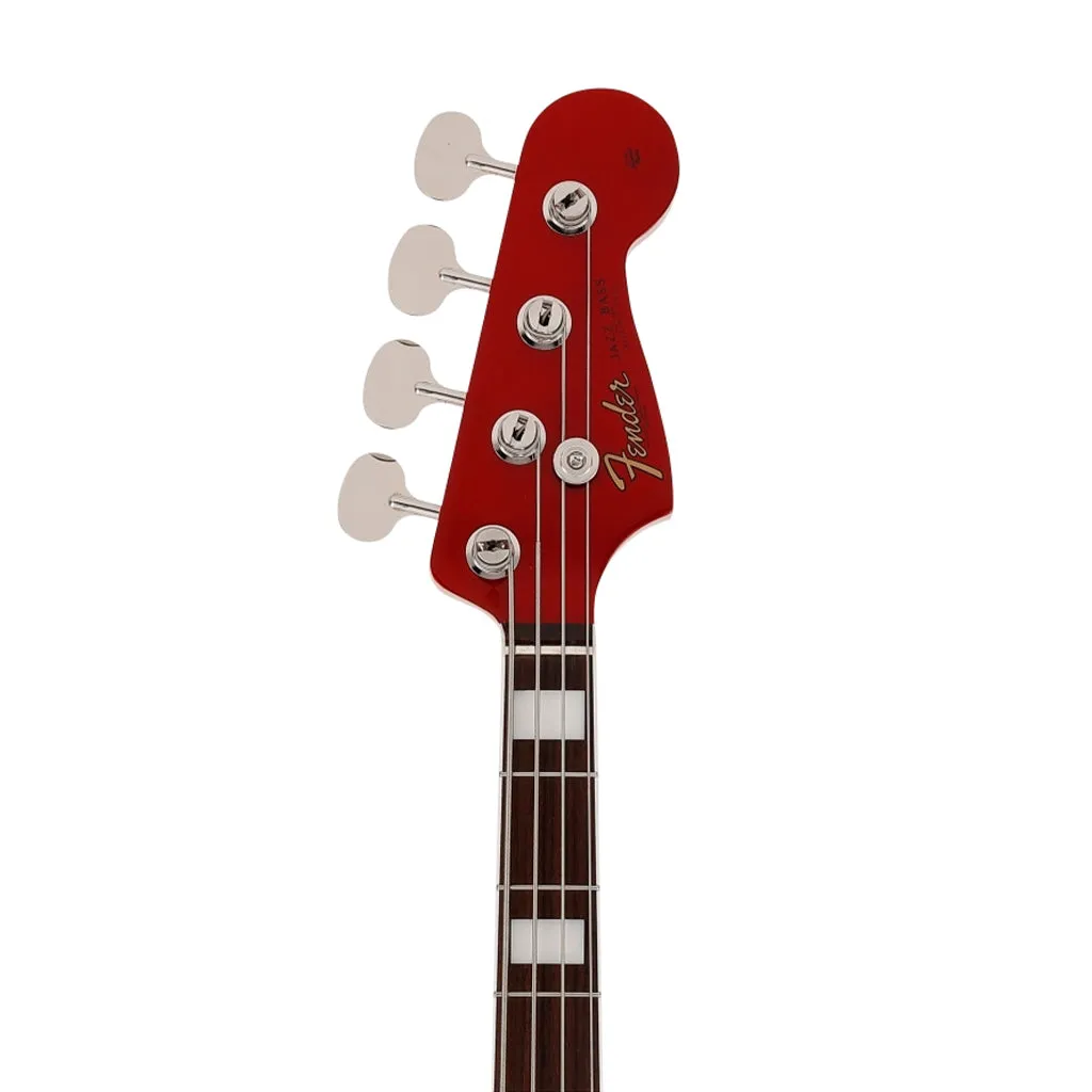Fender Japan Traditional II Late 60s Jazz Bass Guitar, RW FB, Candy Apple Red
