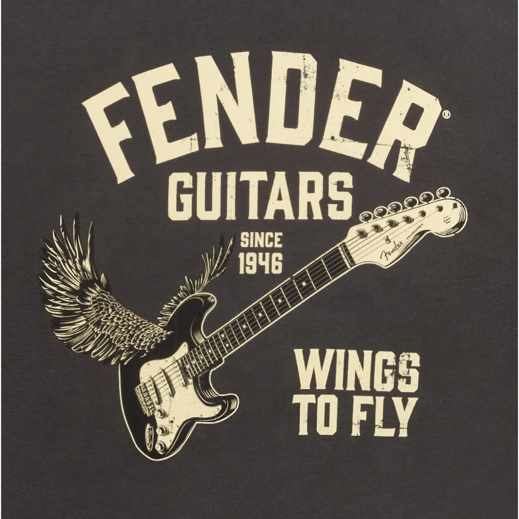 Fender Wings To Fly T-Shirt, Vintage Black, XXL
